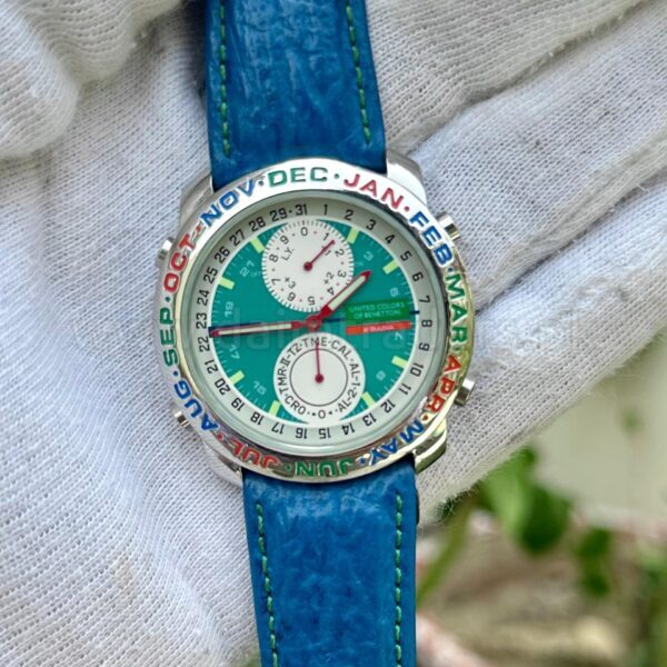 BULOVA United Colors of Benetton Multifunction Green Dial 38mm Quartz Mens