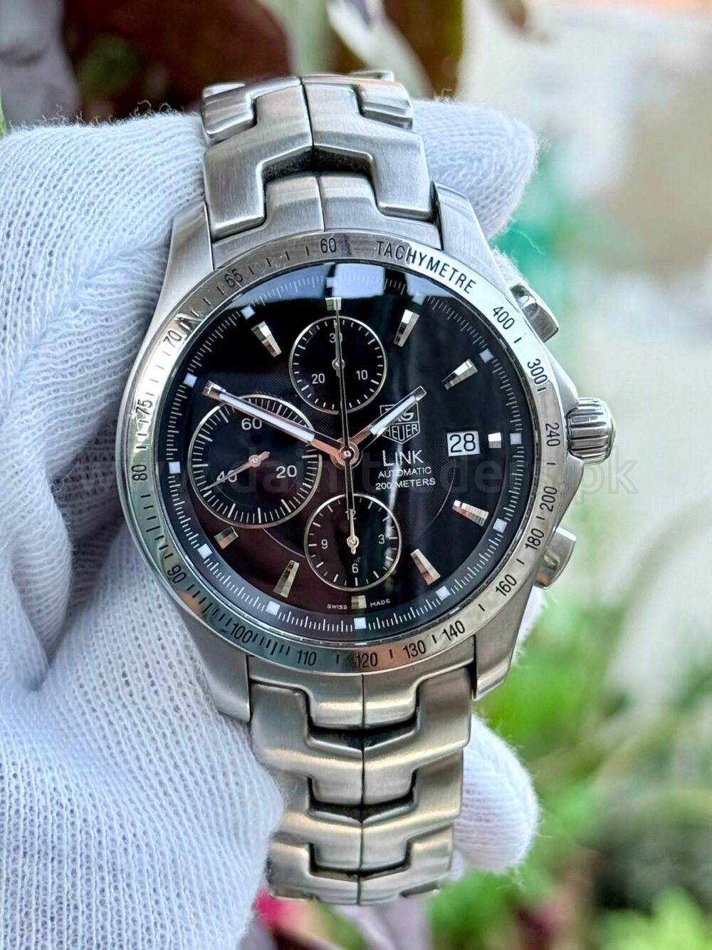 TAG Heuer Link Calibre 16 Chronograph CJF2110 Black Dial 42mm Automatic Swiss Mens
