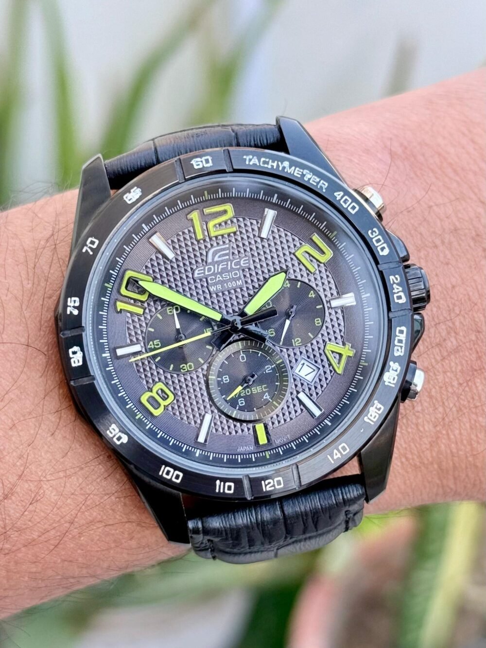 CASIO Edifice Chronograph EFR-516 Grey Dial Black IP 40mm Quartz Japan Mens – photo 2