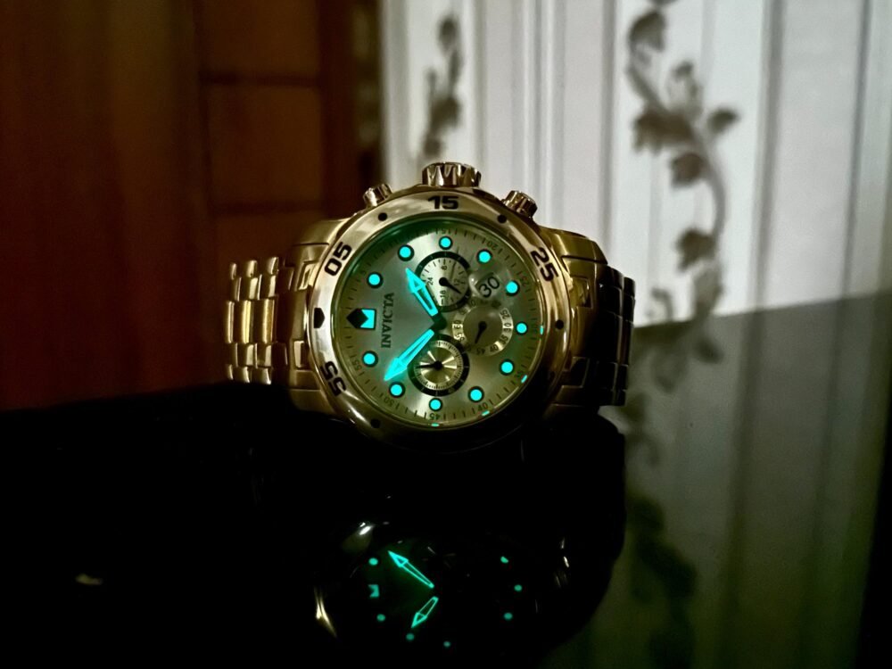 INVICTA Jumbo XL Chronograph Gold Dial Gold-Tone 45mm Quartz Swiss Mens – photo 3
