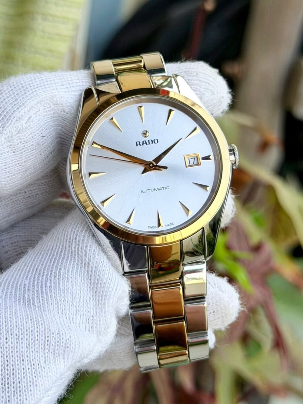 RADO HyperChrome R32979112 Two-Tone Silver Dial Automatic Swiss Mens