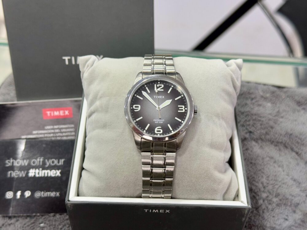TIMEX Indiglo T2N634 Black Gradient Dial Steel 38mm Quartz Mens – photo 3