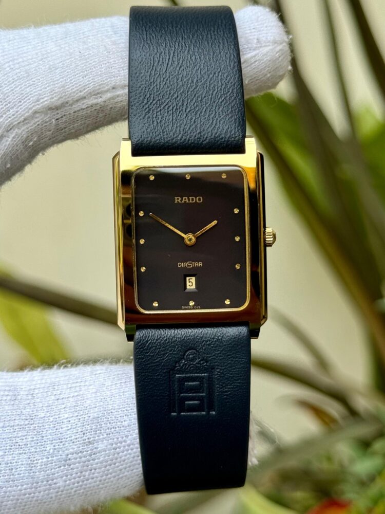 稼働○RADO DIASTAR ボーイズ メンズ 腕時計 ストーン 黒文字盤 RADO 