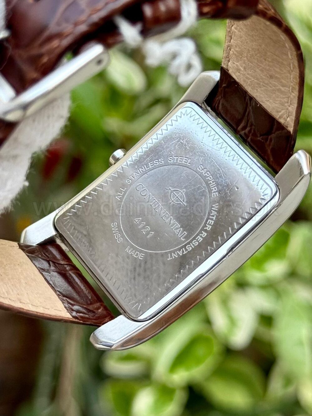 Continental 4121 Silver Dial Rectangular Sapphire Quartz Swiss Mens – photo 4