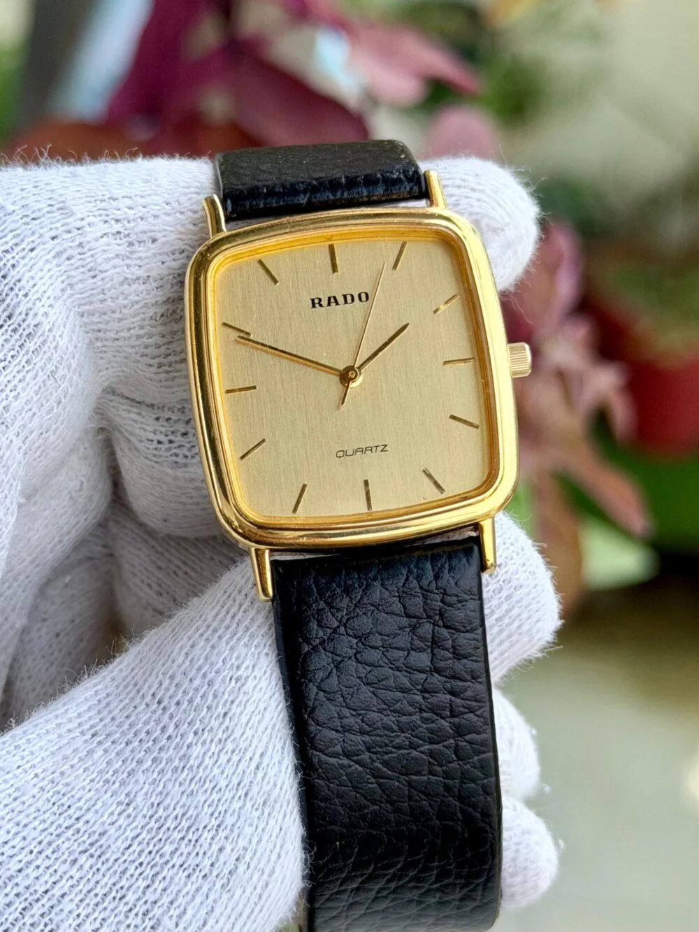 RADO 132.9550.3 Gold Dial Gold Plated 36mm Vintage Quartz Swiss Mens