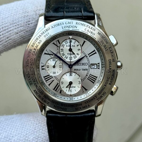 SEIKO WorldTimer 5T82-0AB0 Japan Mens Quartz
