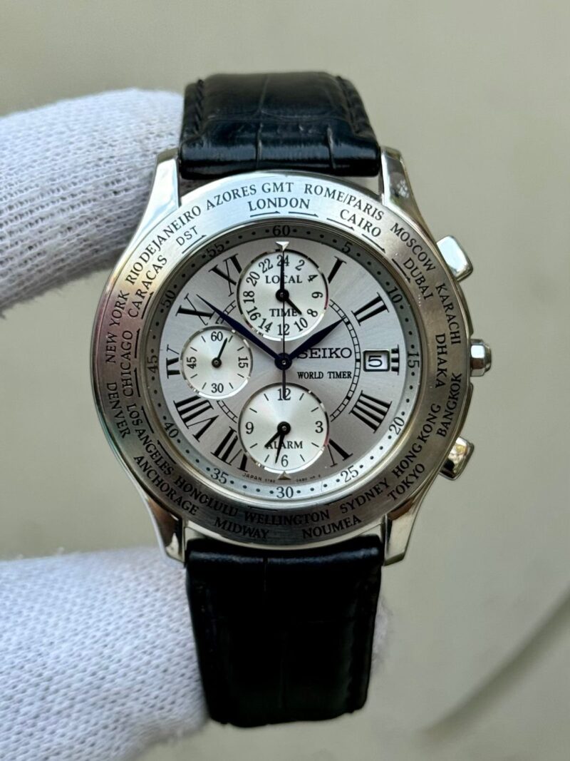 SEIKO WorldTimer 5T82-0AB0 Japan Mens Quartz