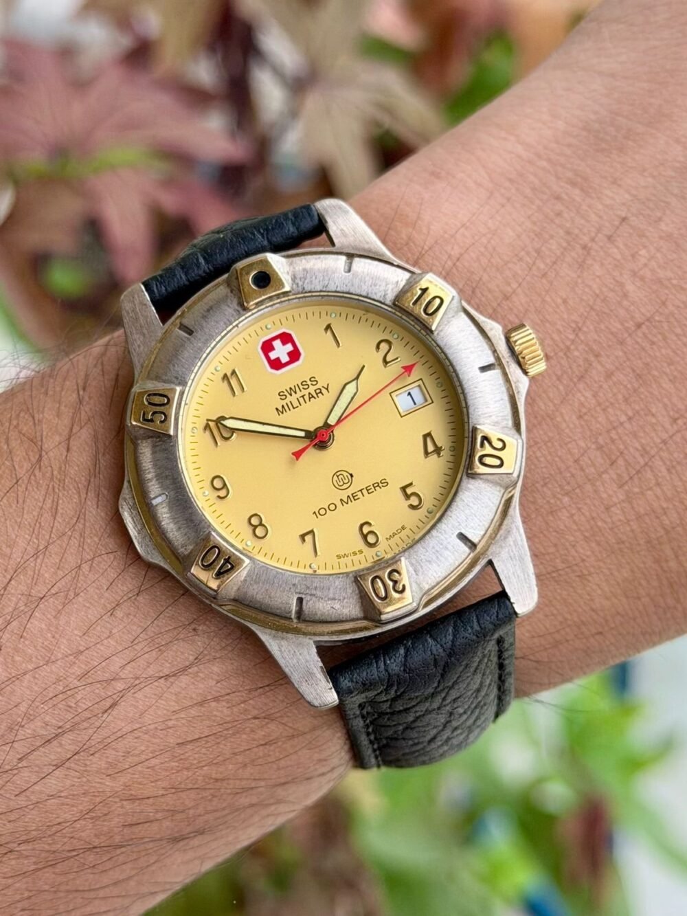 Swiss Military 5591 Champagne Dial Two-Tone 100m 38mm Quartz Swiss Mens – photo 2