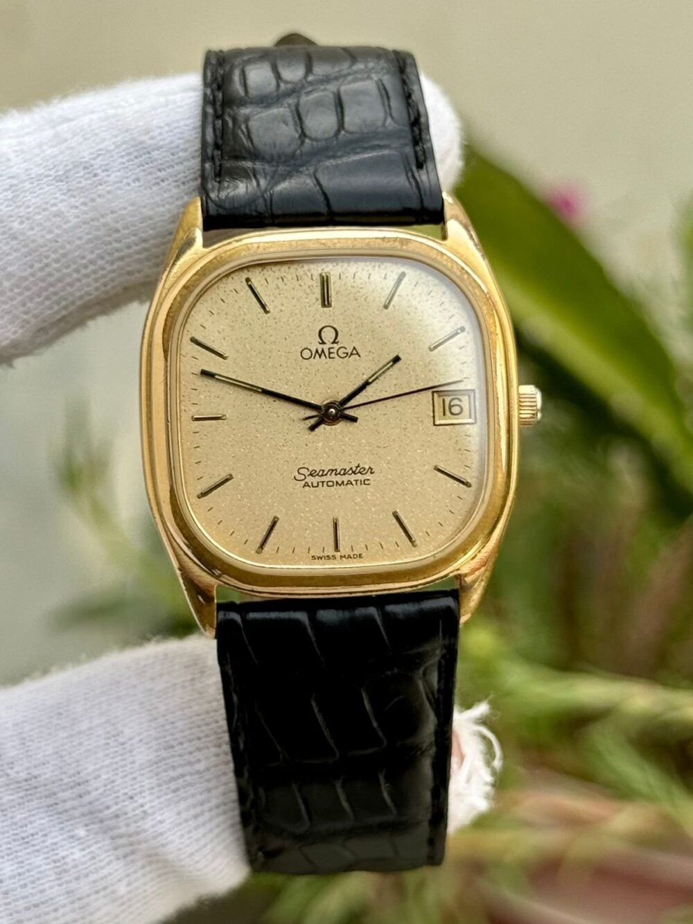 OMEGA Seamaster 166.0282 Champagne Dial Gold Plated 36mm Vintage Automatic Swiss Mens
