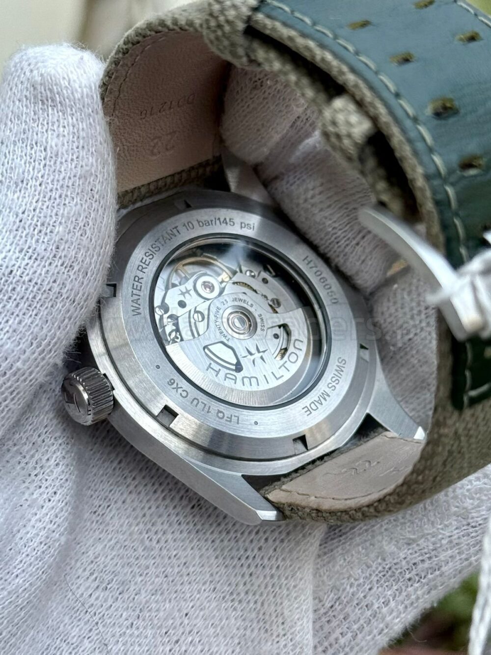 HAMILTON Khaki Field H70605963 Green Swiss Mens – photo 4