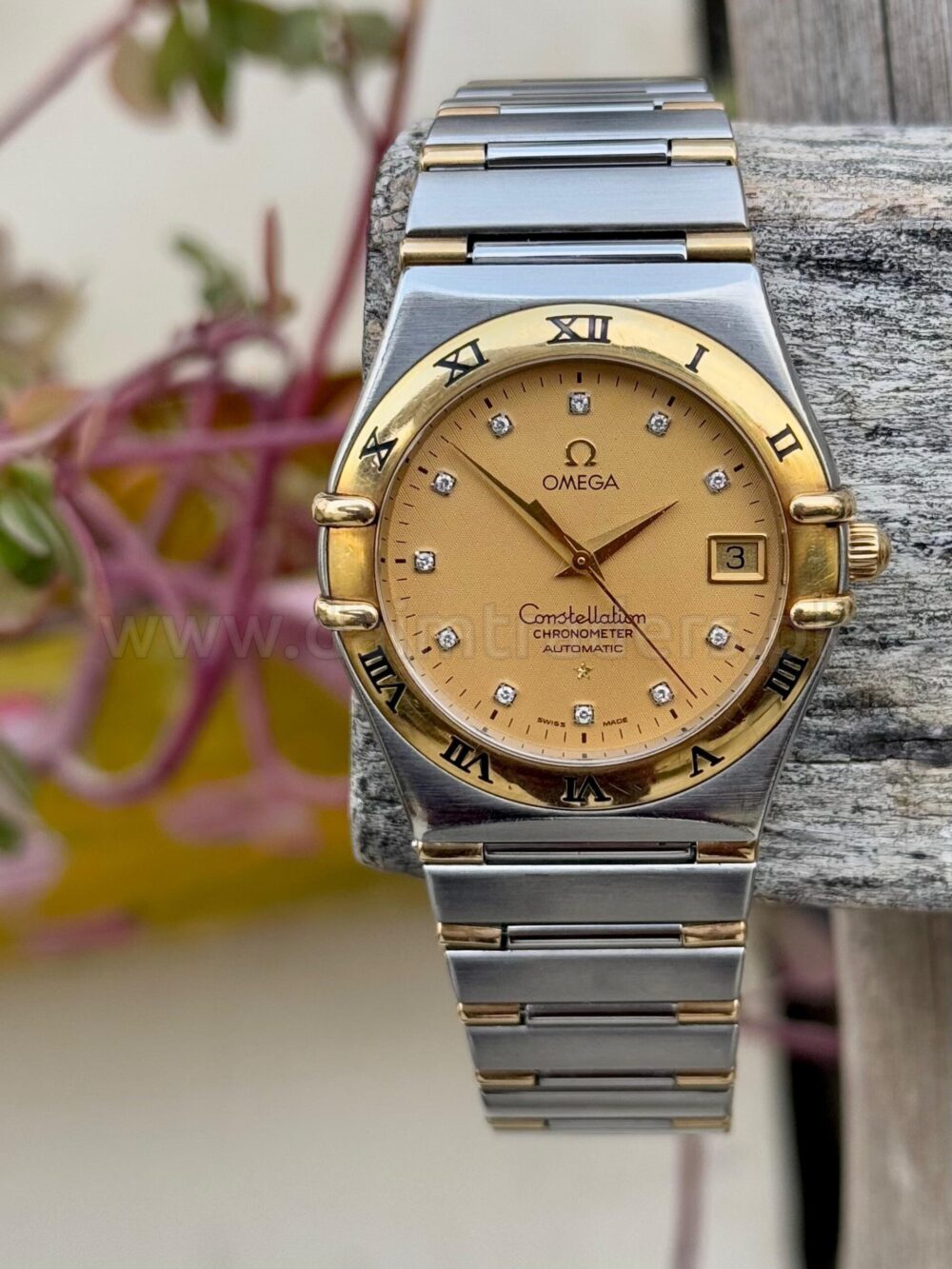 OMEGA Constellation 1202.15.00 Champagne Diamond Dial Gold/Steel Automatic Swiss Mens – photo 2