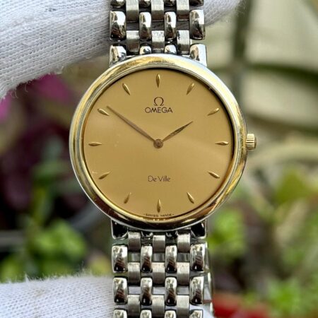 OMEGA DeVille Gold/Steel 196.2432 Quartz Swiss Mens