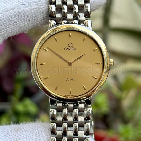OMEGA DeVille Gold/Steel 196.2432 Quartz Swiss Mens