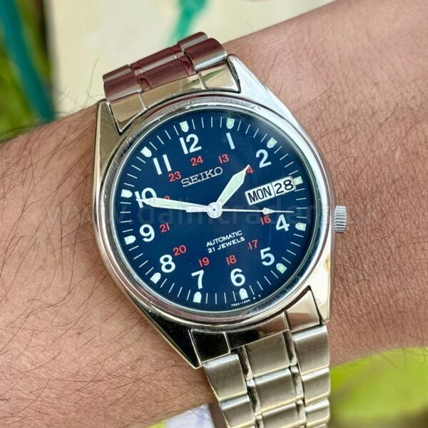 SEIKO 5 Military SNK492 Blue Dial Day-Date 36mm Automatic Japan Mens