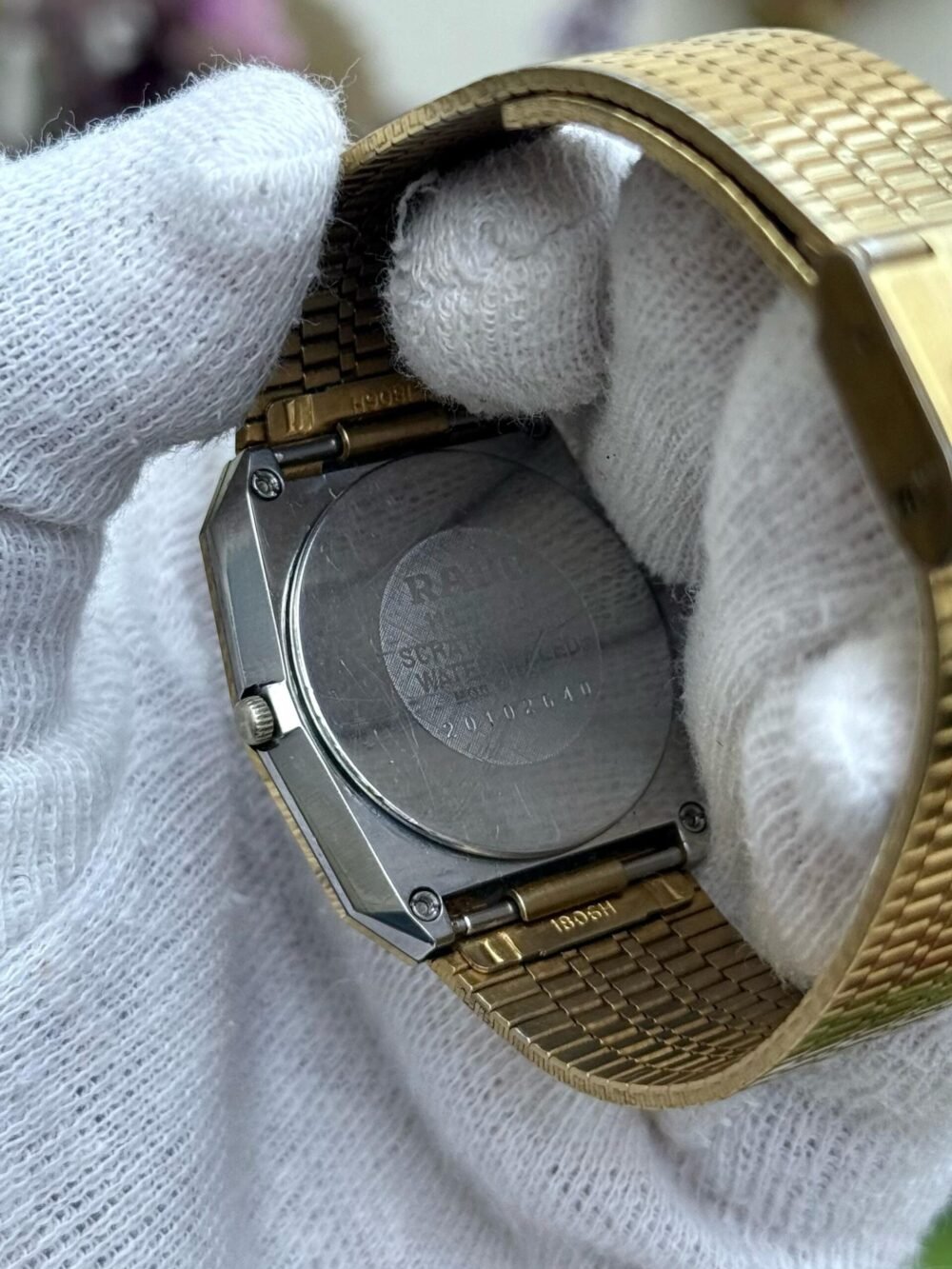 RADO DiaStar 119.0183.3 Champagne Dial Crystal Bezel Gold-Tone 38mm Quartz Swiss Mens – photo 3