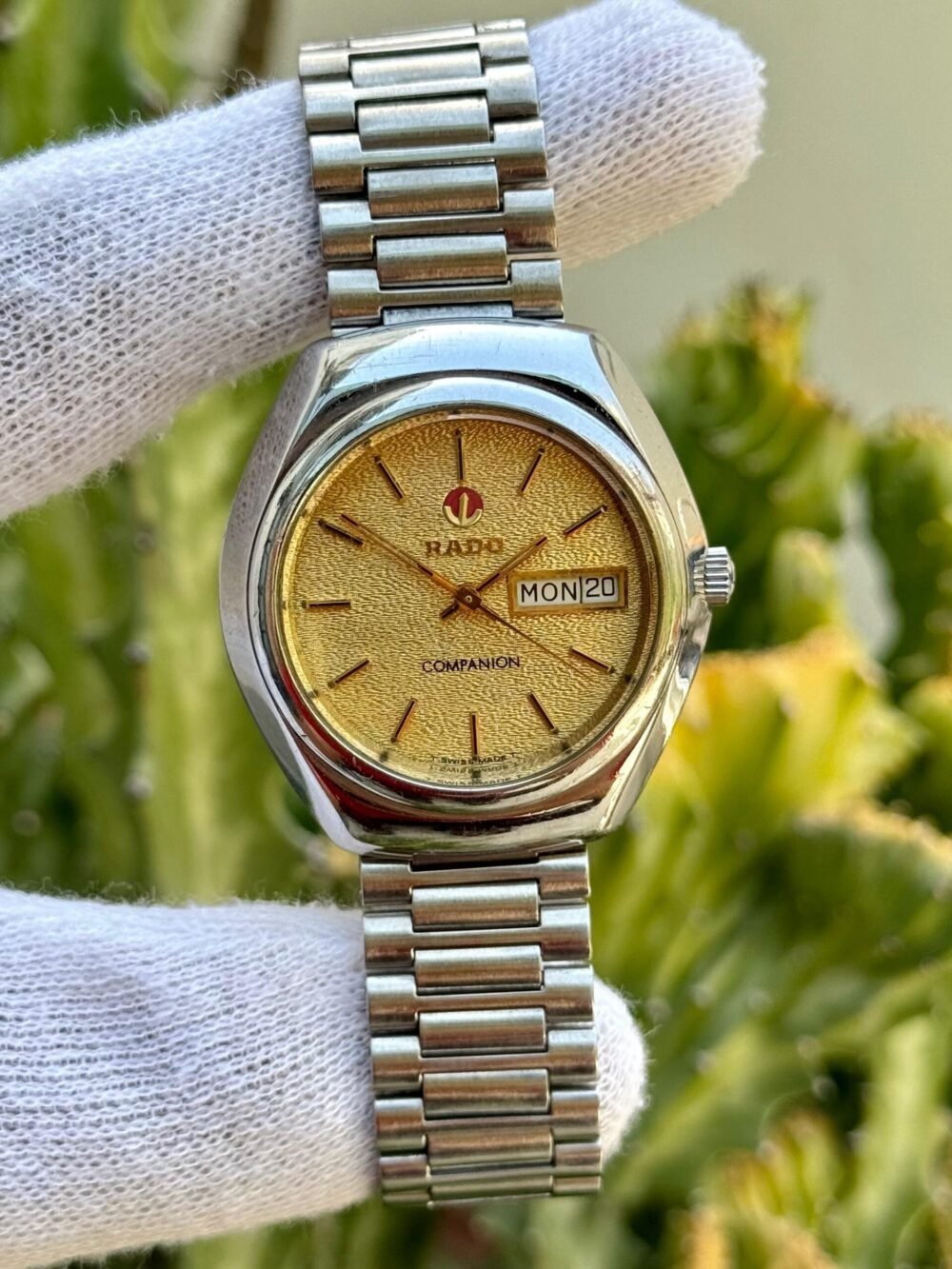 RADO Companion 603.3188.2 Gold Textured Dial Day-Date 38mm Automatic Swiss Mens
