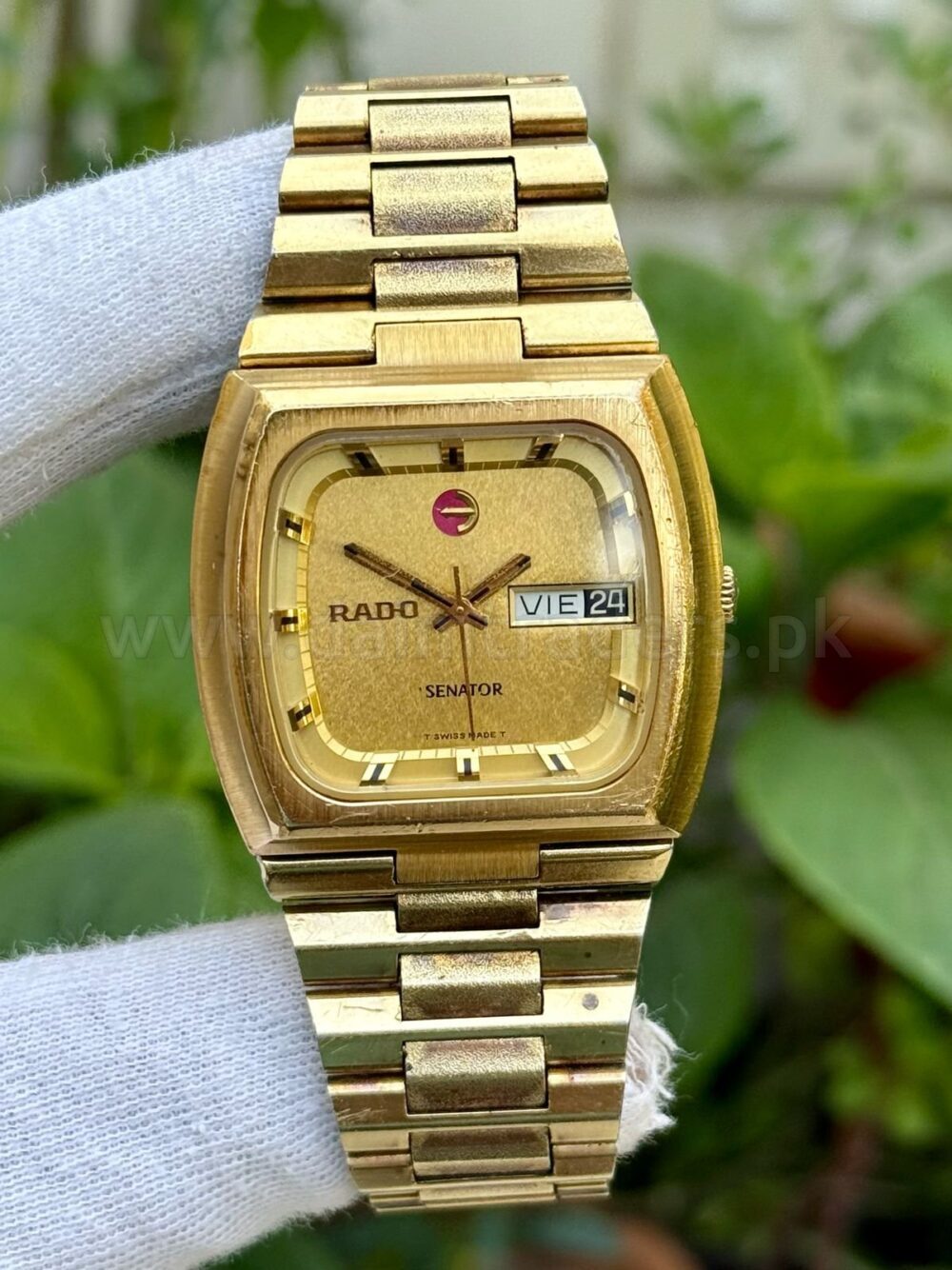 RADO Senator Gold Dial Day-Date Gold Micron Vintage Automatic Swiss Mens