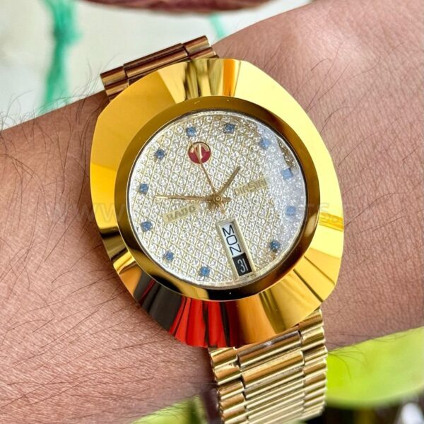 RADO DiaStar Original 031 Neelam Gold-Tone Day-Date Automatic Swiss Mens