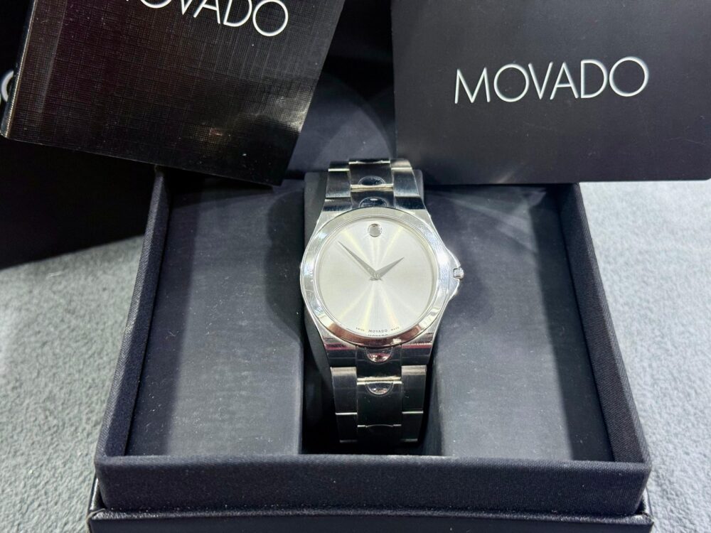 MOVADO Luno Sport 0605557 Silver Museum Dial 40mm Quartz Swiss Mens – photo 4