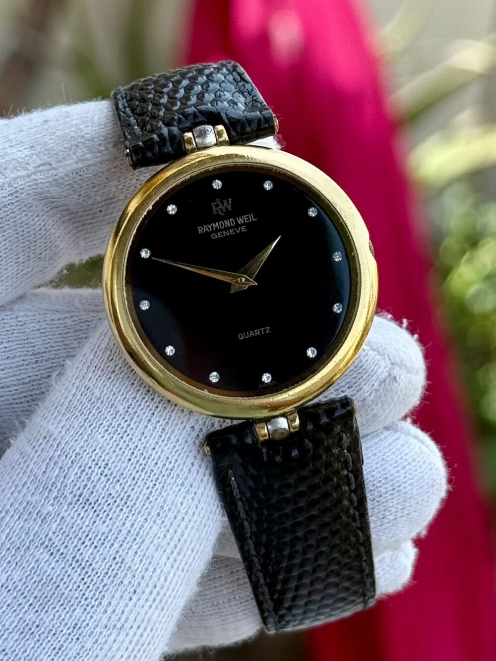 Raymond Weil 3703 Black Dial 18k Gold Plated 34mm Quartz Swiss Mens – photo 3