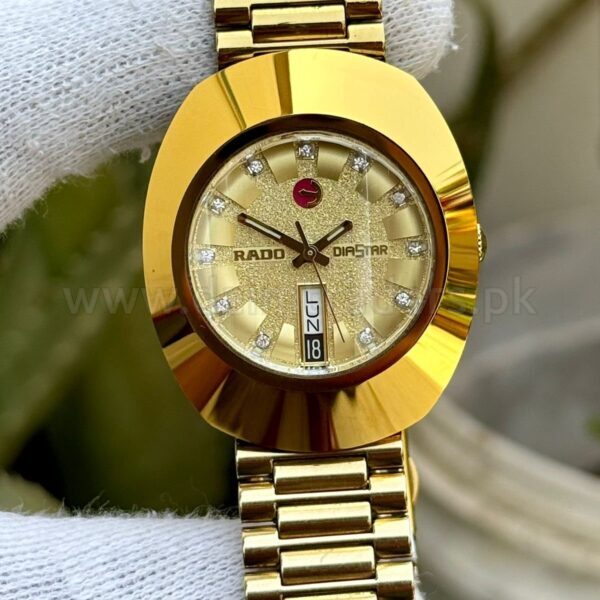 RADO DiaStar The Original Automatic 642.0413.3 Champagne Dial Gold PVD Swiss Mens