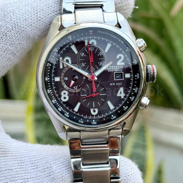 CITIZEN Eco-Drive Chronograph CA0368 Black Dial 45mm Japan Mens