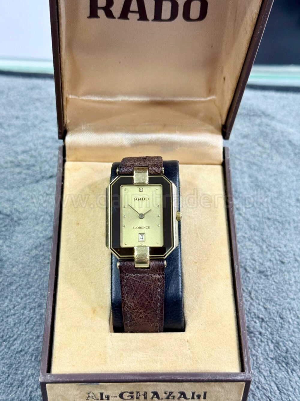 RADO Florence 160.3525 Gold Dial Gold-Tone 32x36mm Vintage Quartz Swiss Mens – photo 4