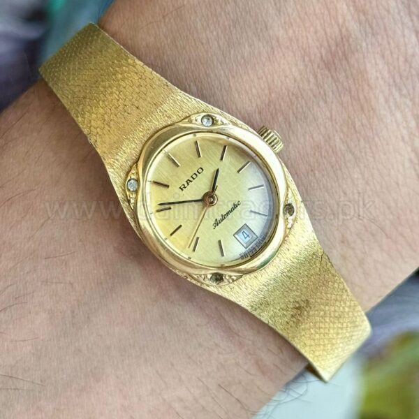 RADO 561.5037.2 Champagne Dial 18k Gold Plated Vintage Automatic Swiss Ladies
