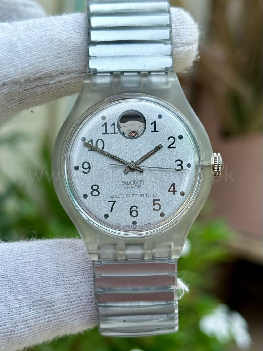SWATCH Virtual Automatic SAK128 Silver Dial 38mm Swiss Mens