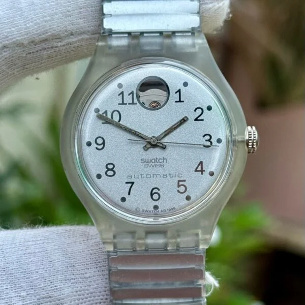 SWATCH Virtual Automatic SAK128 Silver Dial 38mm Swiss Mens