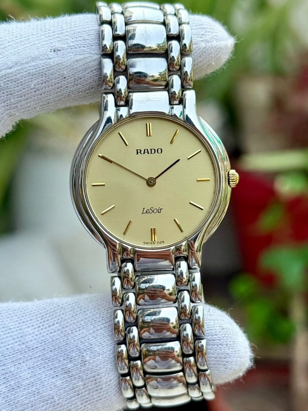 RADO LeSoir 204.3634.2 Champagne Dial Steel 36mm Slim Quartz Swiss Mens