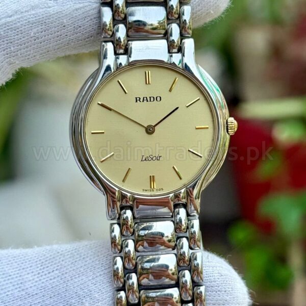 RADO LeSoir 204.3634.2 Champagne Dial Steel 36mm Slim Quartz Swiss Mens