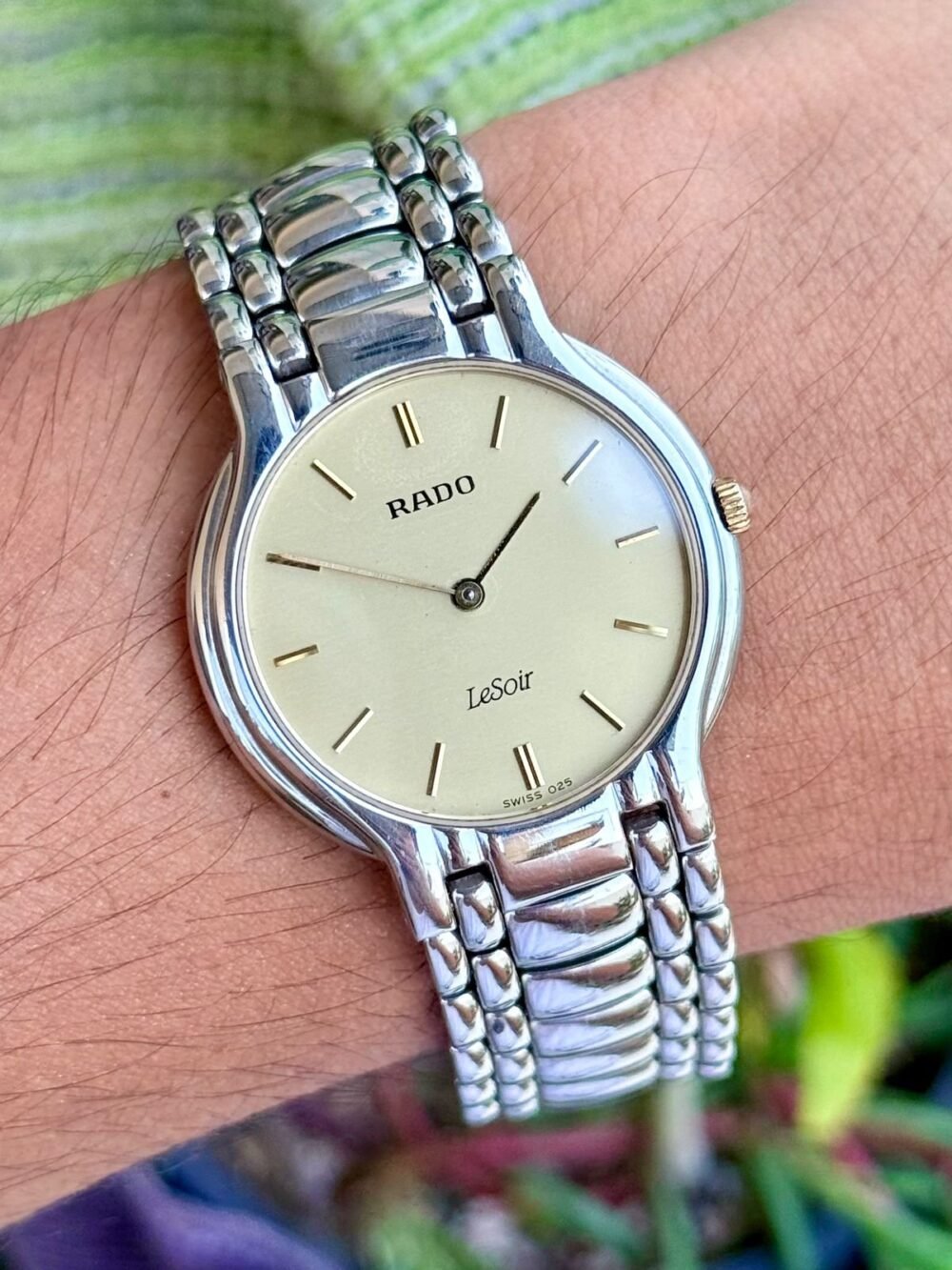 RADO LeSoir 204.3634.2 Champagne Dial Steel 36mm Slim Quartz Swiss Mens – photo 2