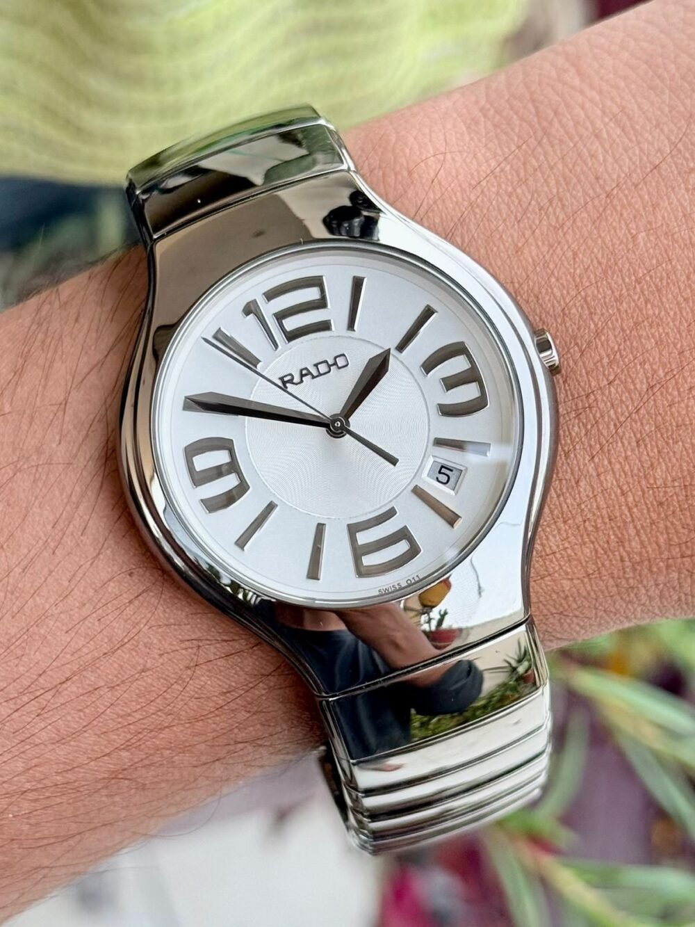 RADO True R27654112 White Dial Platinum-Tone Ceramic 40mm Quartz Swiss Mens – photo 2