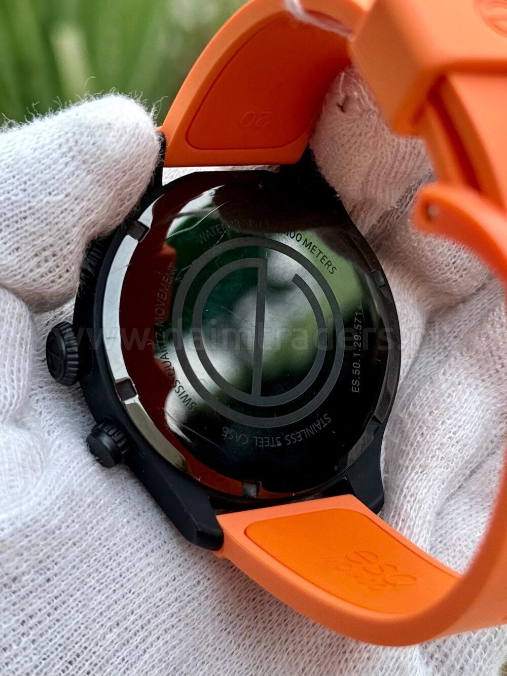 Movado ESQ Movado 07301460 Black Dial Orange Chronograph Black PVD 40mm Quartz Swiss Mens – photo 3