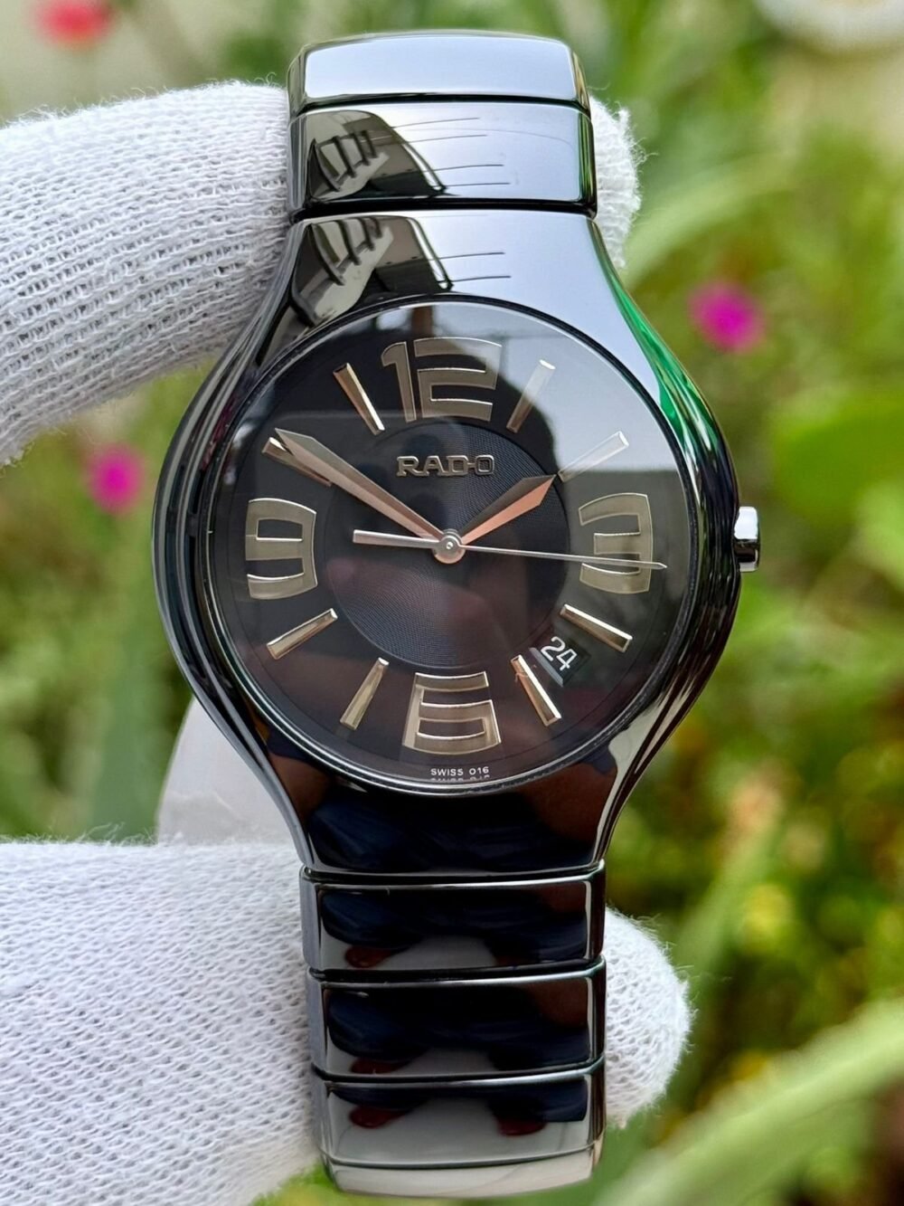 RADO True R27653162 Black Dial Black Ceramic 40mm Quartz Swiss Mens