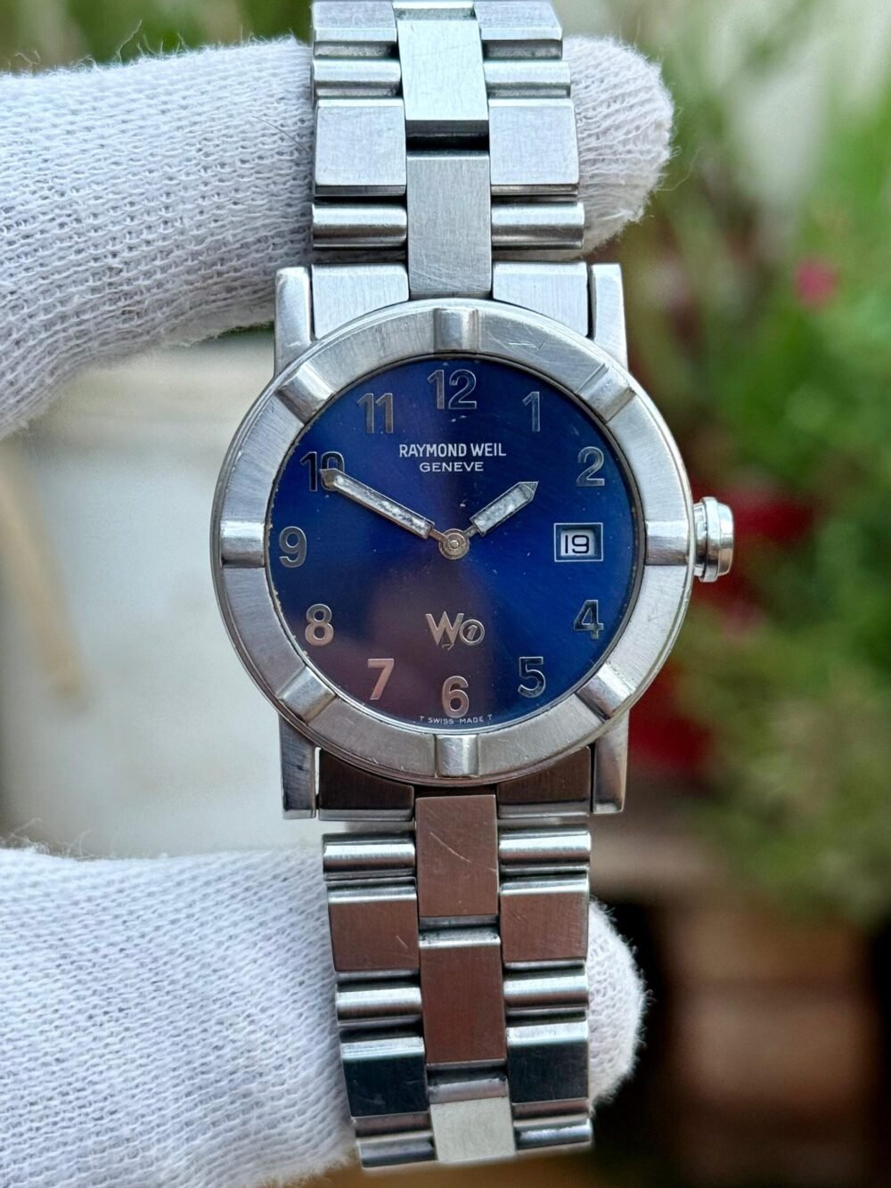 Raymond Weil W1 6000 Blue Dial Steel 36mm Quartz Swiss Mens