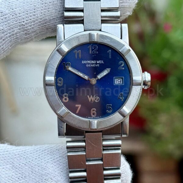 Raymond Weil W1 6000 Blue Dial Steel 36mm Quartz Swiss Mens