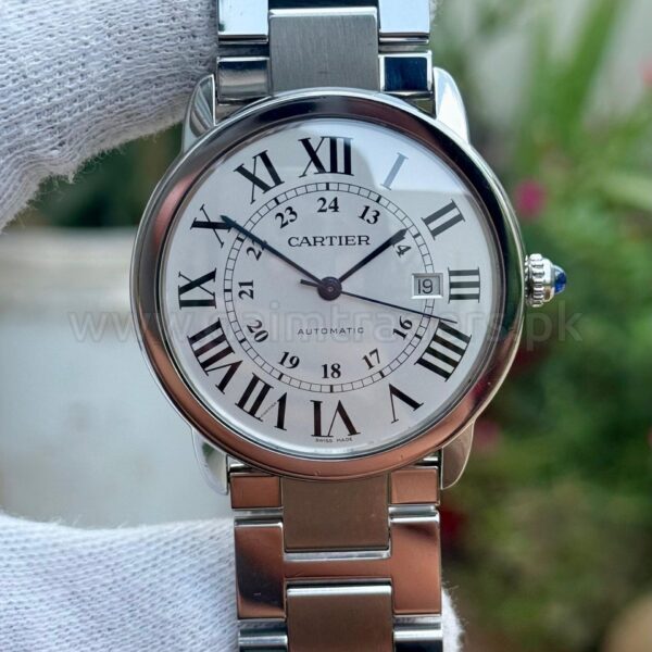 CARTIER Ronde Solo XL W6701011 Silver Roman Dial Automatic Swiss Mens
