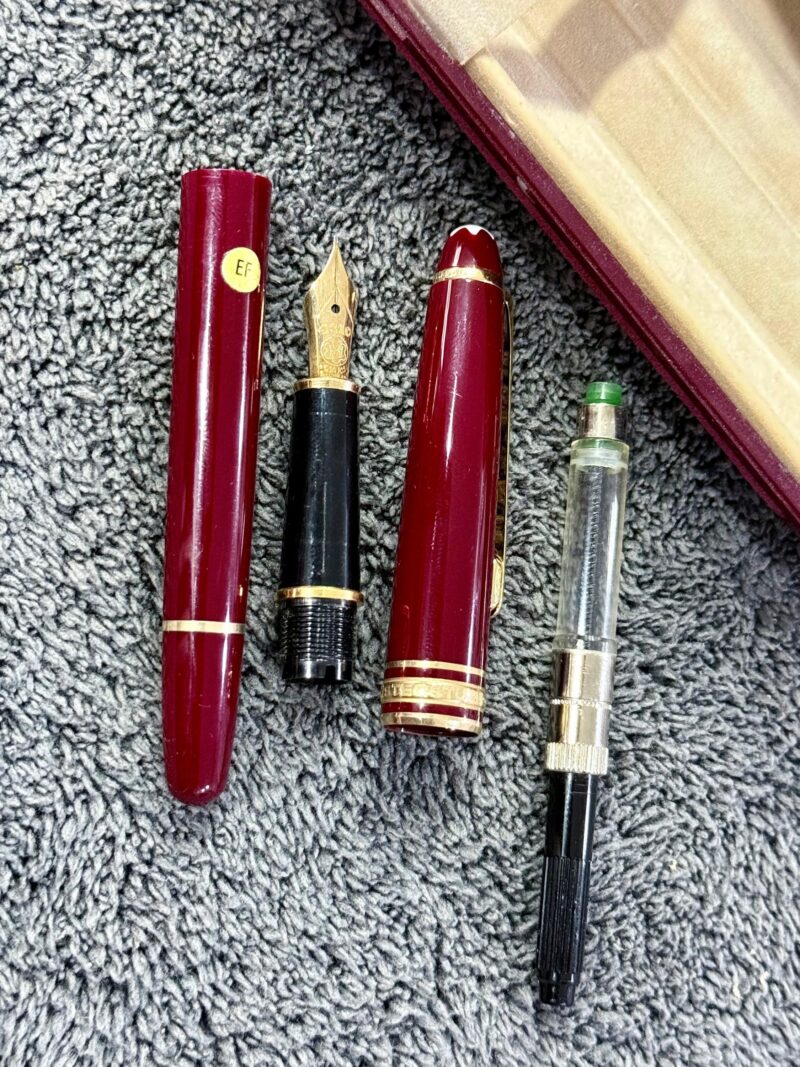 MONTBLANC Germany Rare Burgundy Fountain Pen 144 - Image 2