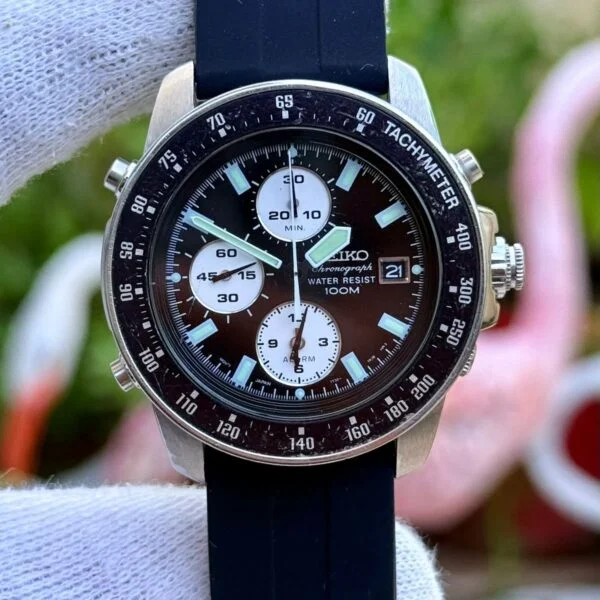 SEIKO Vintge Panda 7T32-7H00 Japan mens quarzt