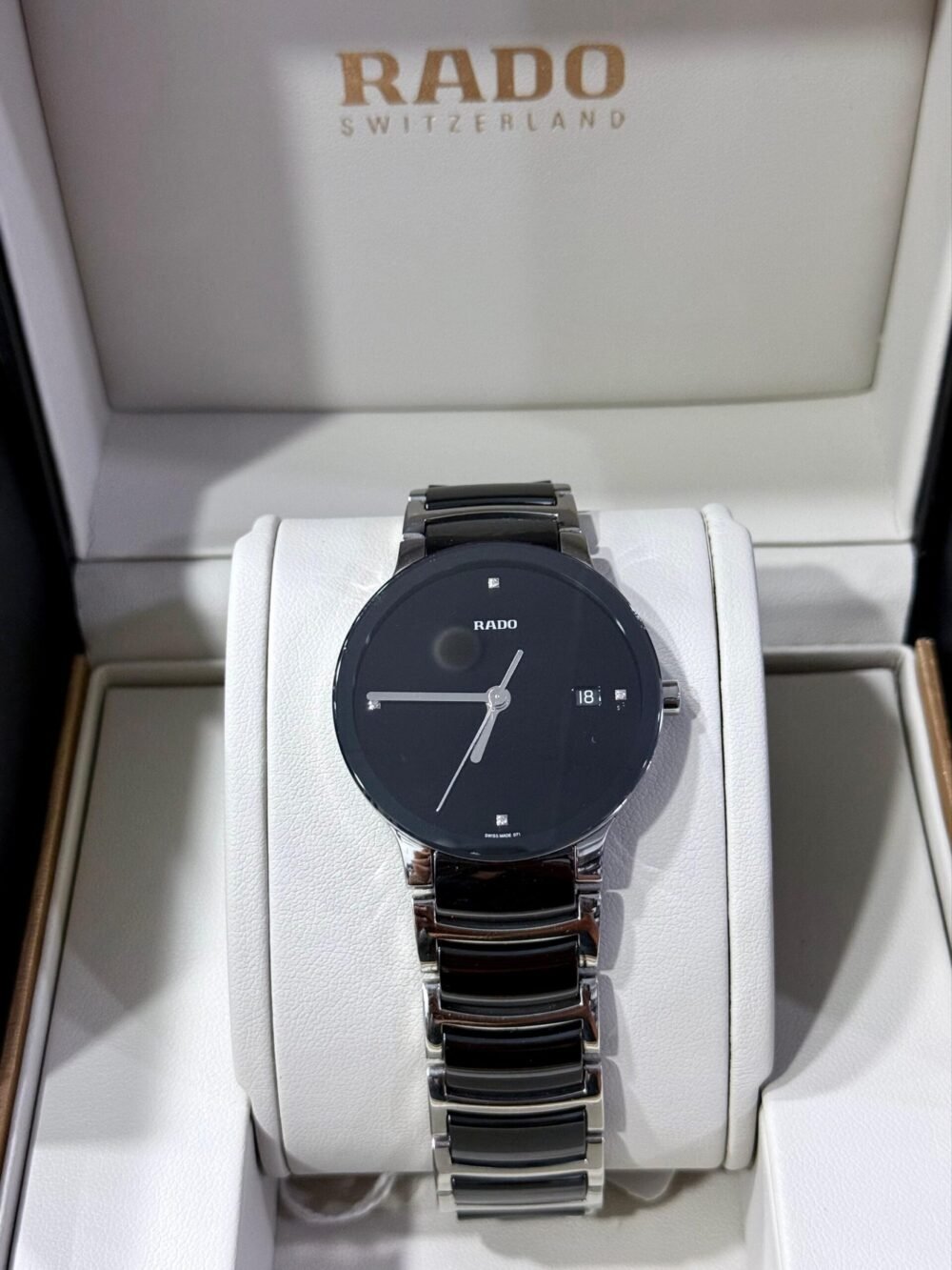 RADO Centrix R30934712 Black Diamond Dial 38mm Quartz Swiss Mens – photo 4