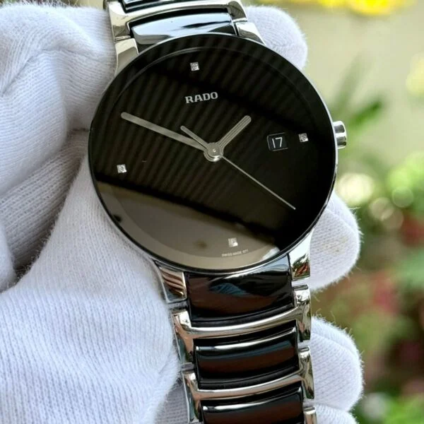 RADO Centrix R30934712 Black Diamond Dial 38mm Quartz Swiss Mens