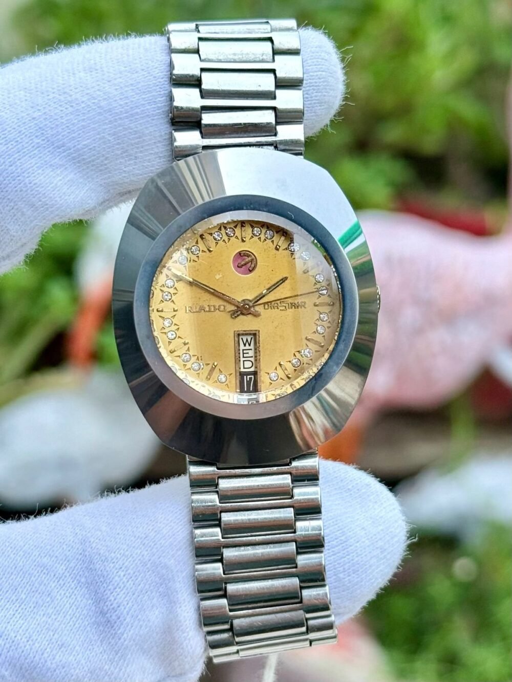 RADO DiaStar 035 Gold Dial Day-Date Automatic Swiss Mens