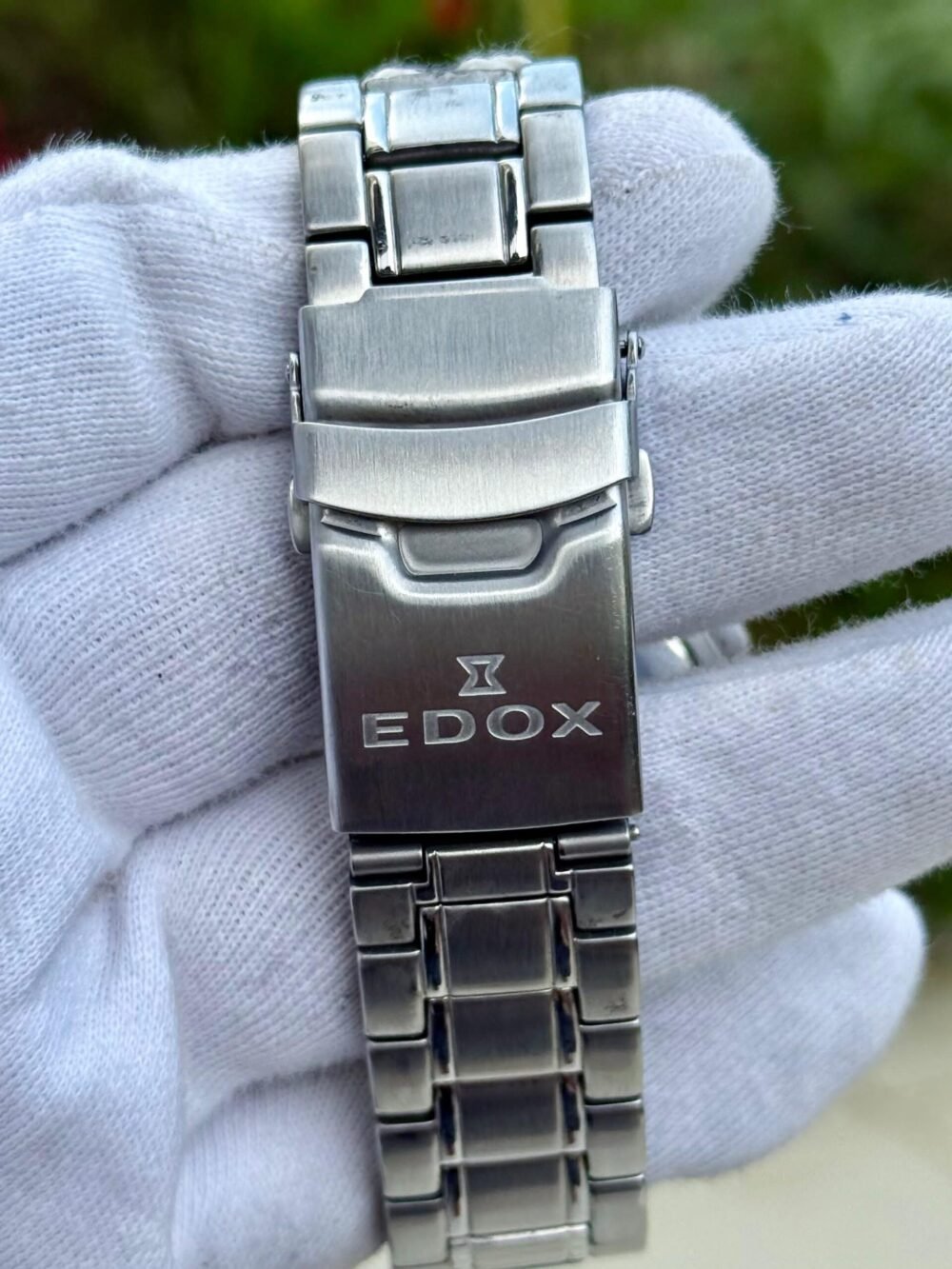 EDOX Classic One Chronograph 10007 Silver Dial Big Date 44mm Quartz Swiss Mens – photo 4