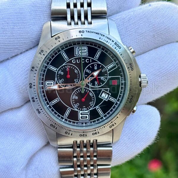 GUCCI G-Timeless Chronograph 126.2 Black Dial 42mm Quartz Swiss Mens