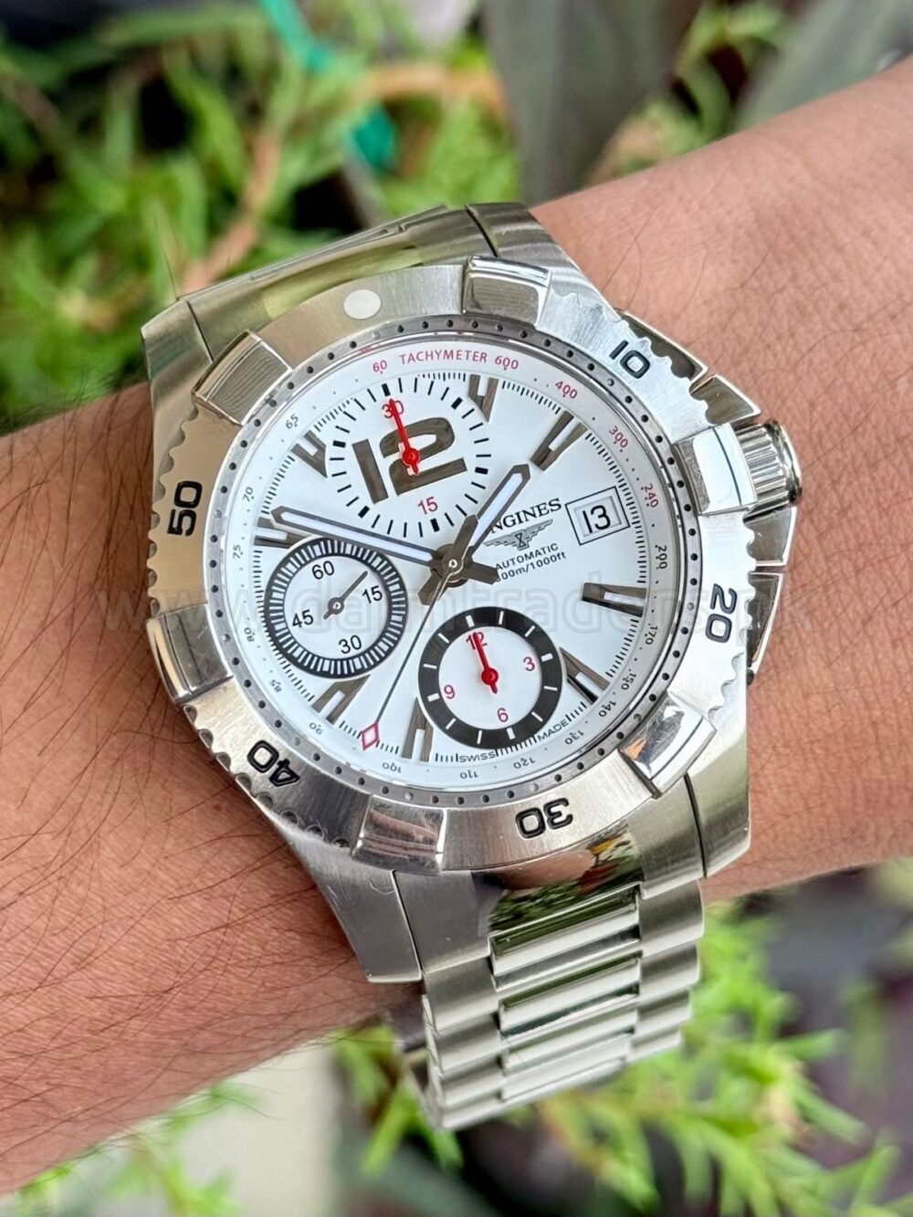 LONGINES HydroConquest Chronograph L3.651.4.16.6 White Dial 41mm Automatic Swiss Mens – photo 2