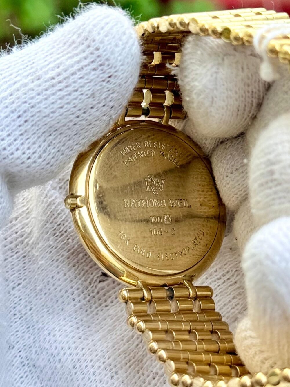 Raymond Weil Champs Elysees 108-2 Champagne Crystal Dial Gold Plated Quartz Swiss Mens – photo 4