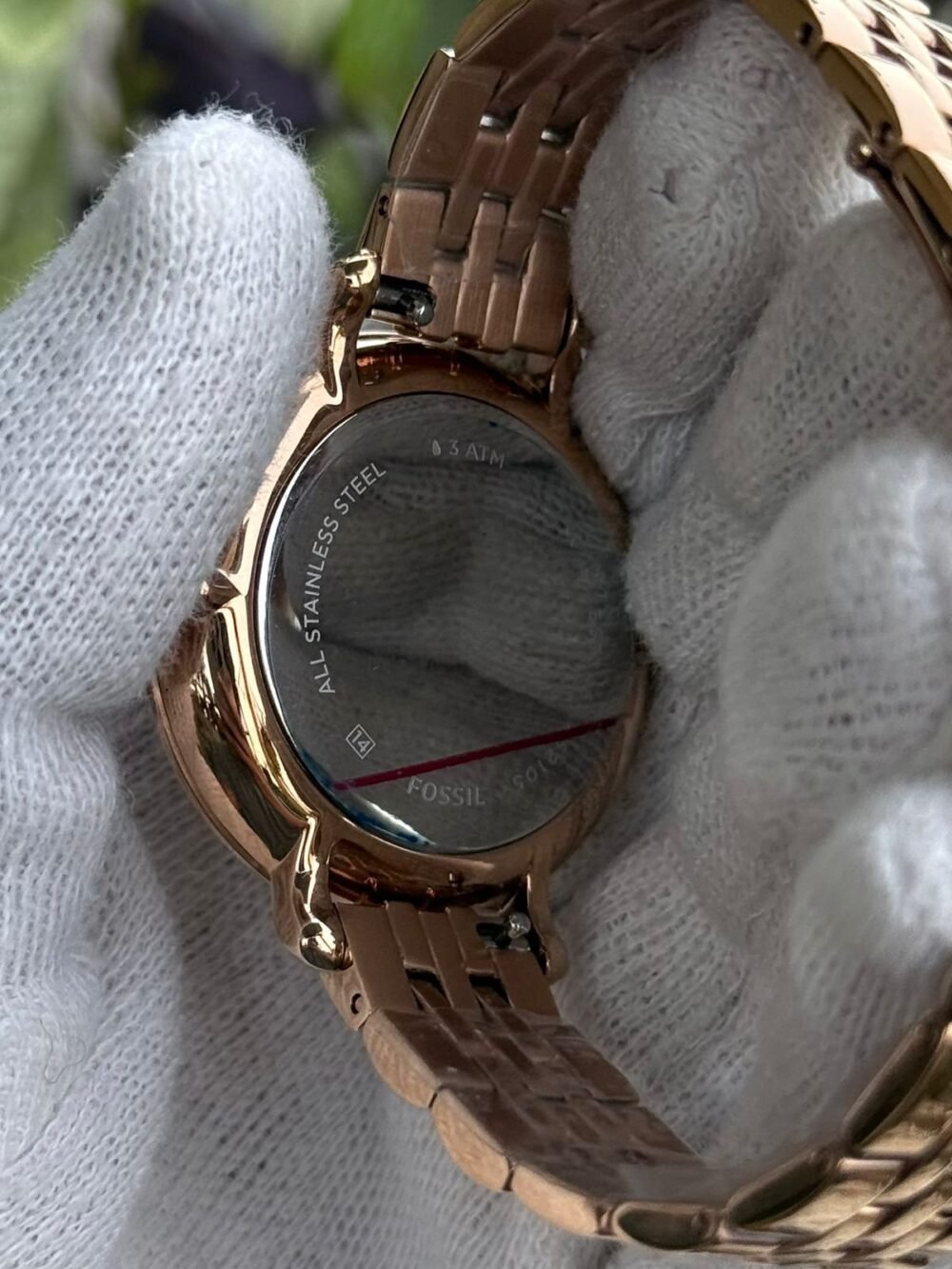 FOSSIL Jacqueline ES3546 Rose Gold Dial Crystal Bezel 38mm Quartz Ladies – photo 2
