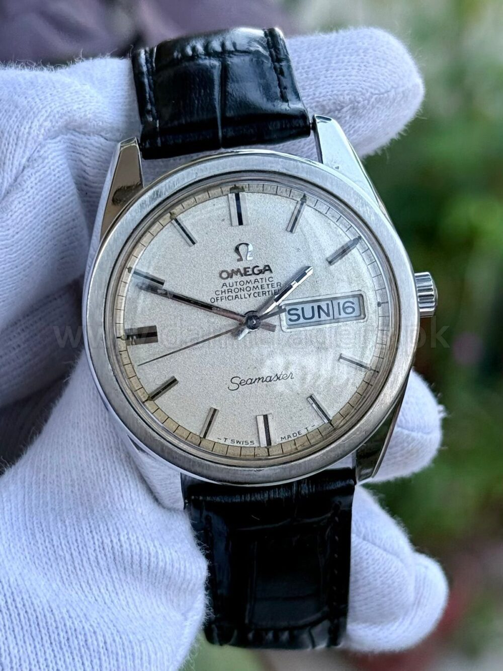 OMEGA Seamaster 166.032 Day-Date Silver Dial Cal 751 Vintage Automatic Swiss Mens